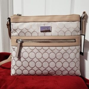 Nine West Cream Print Crossbody Bag